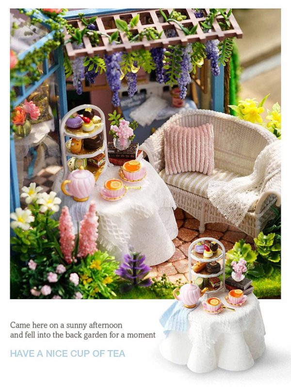 Rose Garden Tea House DIY Dollhouse Kit