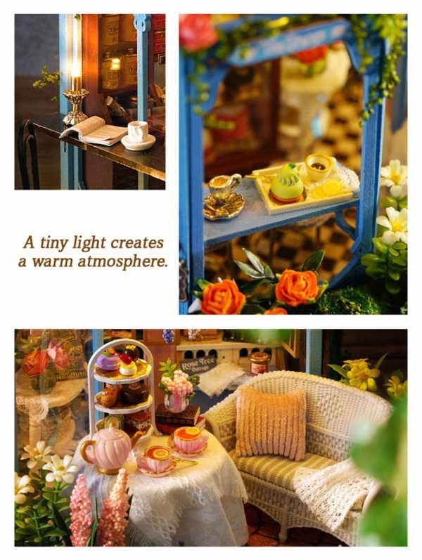 Rose Garden Tea House DIY Dollhouse Kit