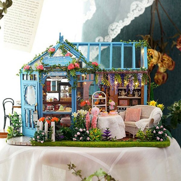 Rose Garden Tea House DIY Dollhouse Kit