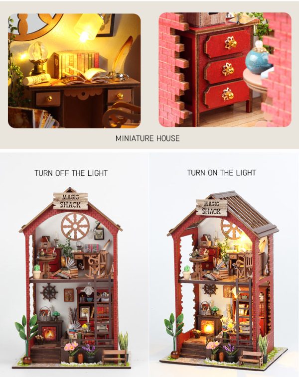 Magic Shack DIY Wooden Miniature Dollhouse